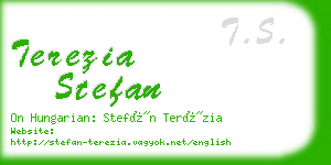 terezia stefan business card